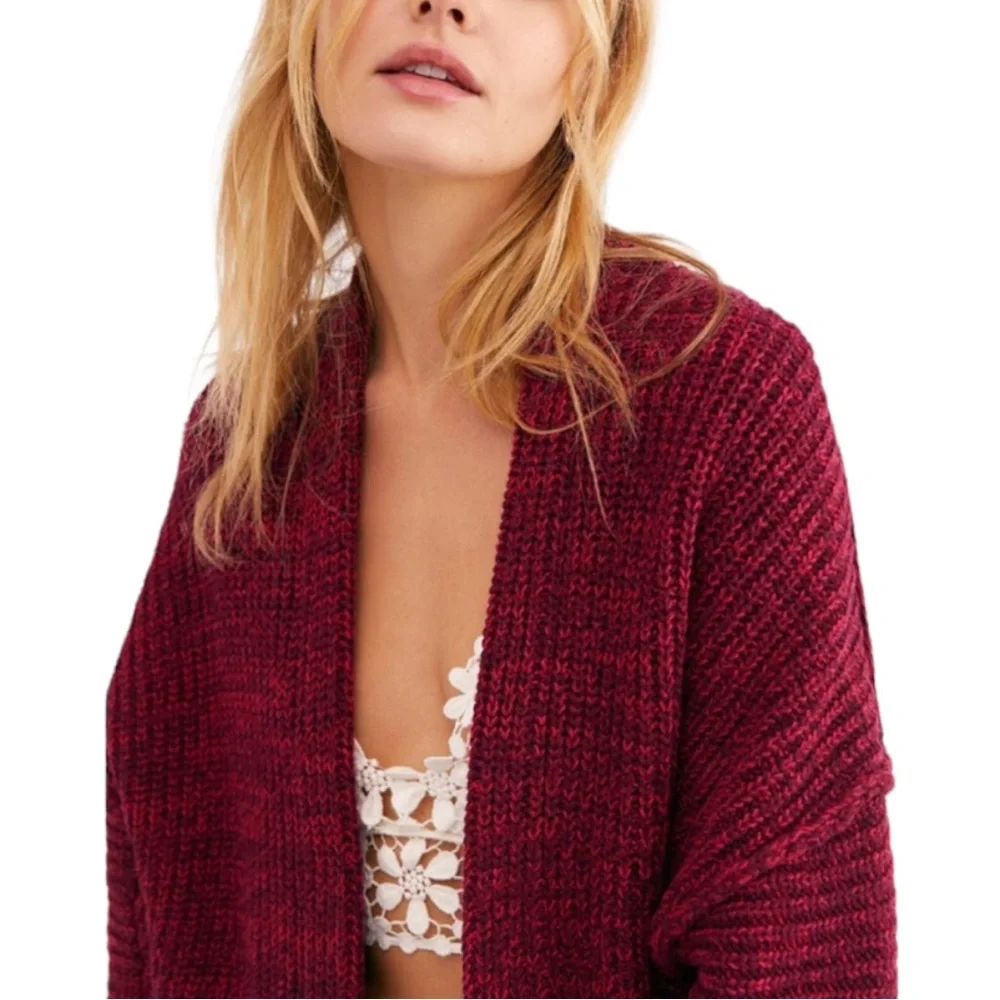 FREE PEOPLE High Hopes Open Front Knit Cardigan Sweater.‎ Size XS